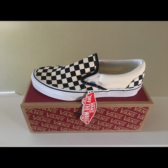 slip ons vans checkered